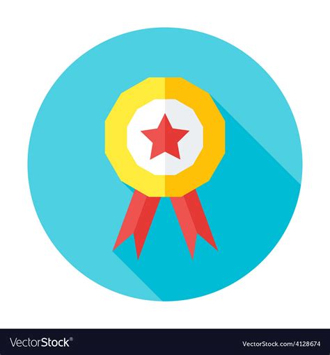 Competition Award Flat Circle Icon Royalty Free Vector Image