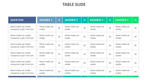 Table Slide Templates Biz Infograph Business Presentation Templates