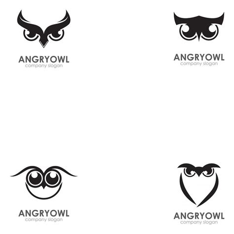 Angry Owl Logo Template Design Vectordesigncreative Symbol Icon