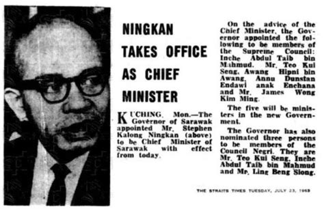 Stephen kalong ningkan was in the 60's with a governor's decision as compared to the present perak case where the sultan's decision is in question. Stephen Kalong Ningkan & 1966 Sarawak Constitutional ...