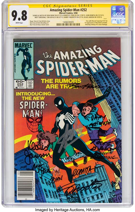 The Amazing Spider Man 252 Signature Series Marvel 1984 Cgc Lot