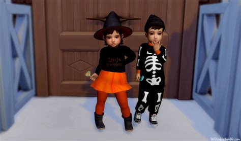 Toddler Halloween Outfit Set Sims 4 Sims Costume Toddler Halloween
