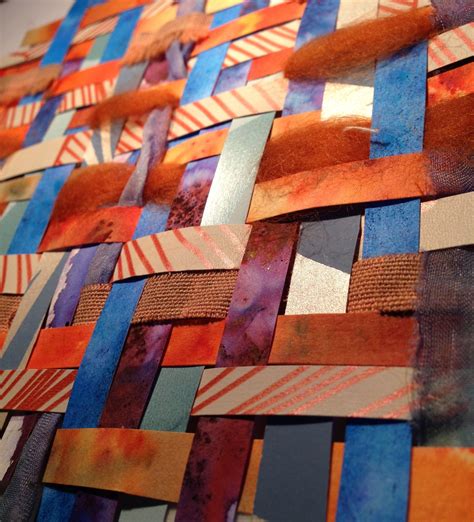 mixed media weaving | Stitching on paper, Weaving, Fiber art