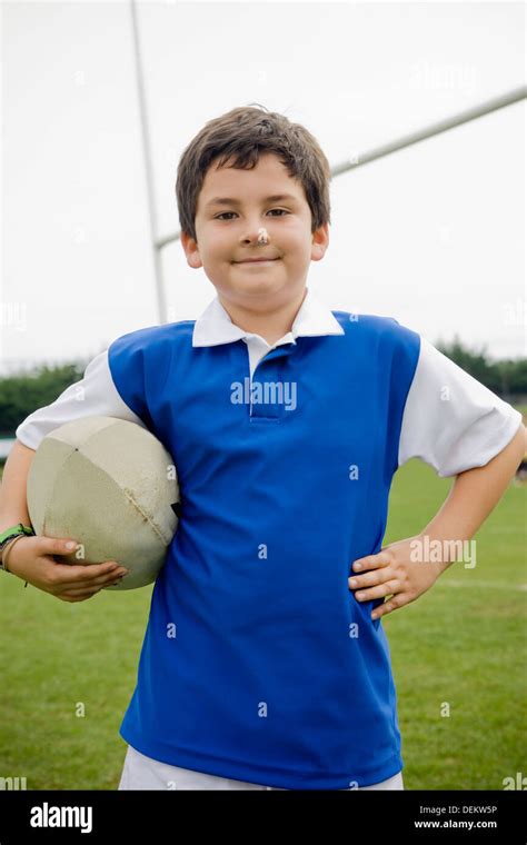 Boy Holding Rugby Ball High Resolution Stock Photography And Images Alamy