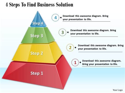1013 Business Ppt Diagram 4 Steps To Find Business Solution Powerpoint