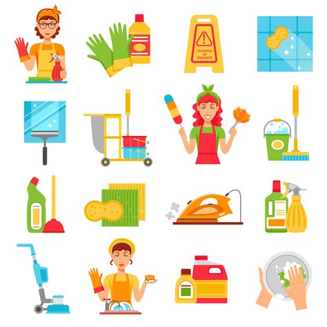Cleaning Service Icon Set 477913 Vector Art At Vecteezy
