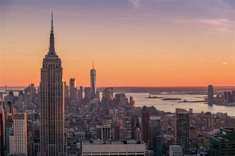 Empire State Building At Sunset Photograph By Sinitar Photo Pixels