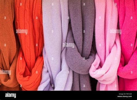 Colorful Wool Scarf Stock Photo Alamy