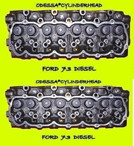 2 Ford International Idi 73 Diesel Cylinder Heads F250 F350 Rebuilt