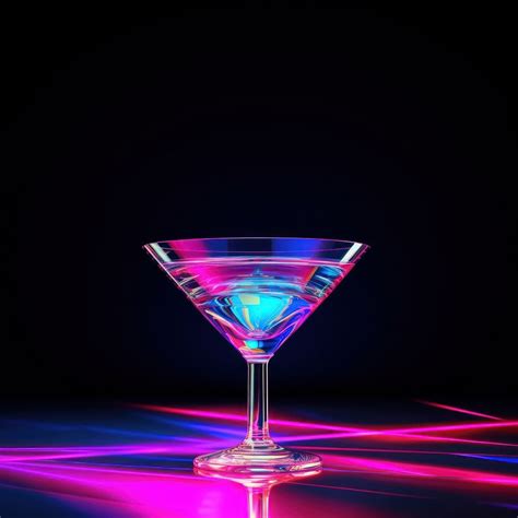 Cocktail Glass Martini Drink Neon Free Photo Illustration Rawpixel