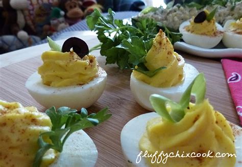 All you need to do is scoop out the yolks and combine them with a few simple ingredients. Deviled Eggs - Low Carb | Devilishly Delicious! | Fluffy ...