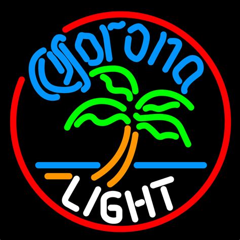 Corona Light Circle Palm Tree Neon Sign Neon
