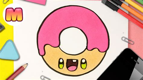 Como Dibujar Una Dona O Donut Kawaii Dibujos Kawaii Faciles Como