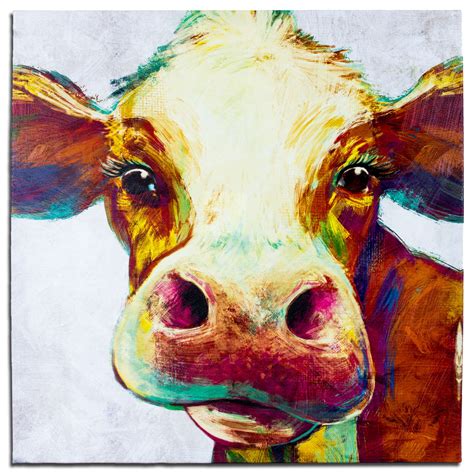 Find great deals on canvas and painting surfaces at blick®. Crystal Art Cow Wrapped Canvas Painting Print Wall Art ...