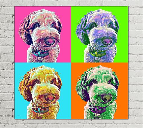 Andy Warhol Custom Pet Portrait From Photo Pop Art Pet Etsy Custom