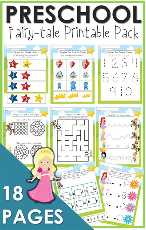 #fairytales #preschoolfairytales preschoolers love reading fairy tales! Preschool Fairy-Tale Printable Pack - The Relaxed Homeschool