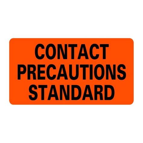 Contact Precautions Standard Infection Control Medical Labels