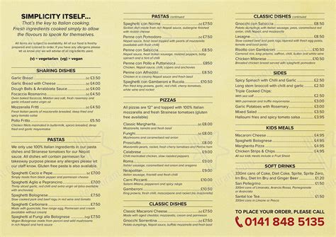 Menu At Caffé Royale Cafe Paisley