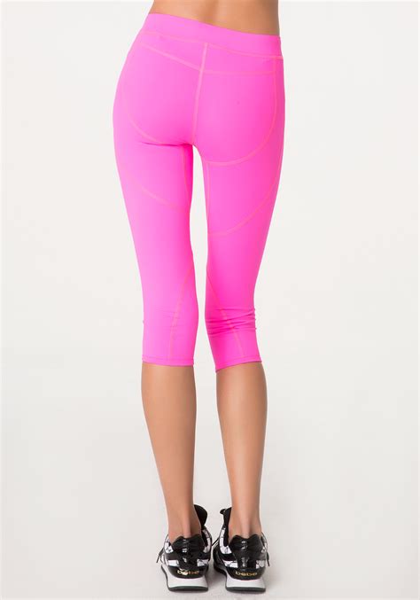 Lyst Bebe Butt Buster Capri Pants In Pink