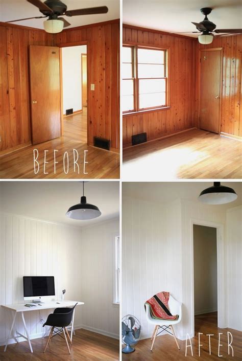Remodeling A Mobile Home Before And After Paneling Makeover Wood