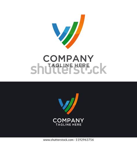 Letter V Capital Logo Design Stock Vector Royalty Free 1192963756
