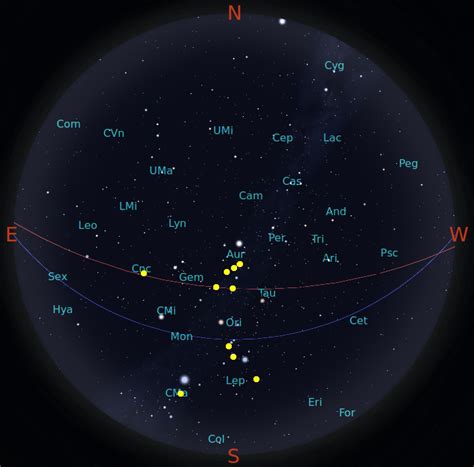 Binocularsky Sky Map Easy Star Hops Winter
