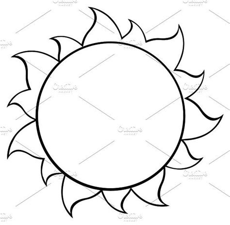 Black And White Simple Sun Sun Drawing Sun Illustration Black And White