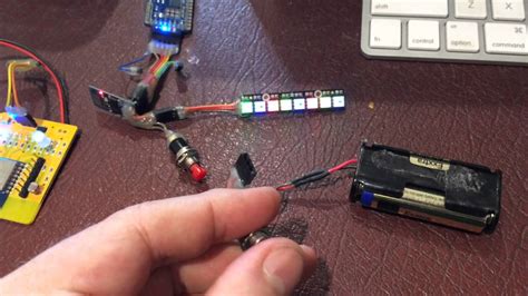 Esp8266 With Button Controlling Another Esp8266 With Ws2812b Neopixels