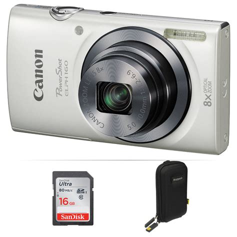 Canon Powershot Elph 160 Digital Camera Basic Kit White Bandh