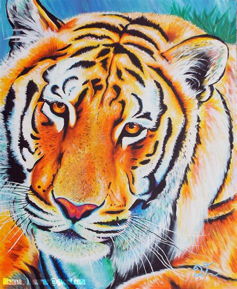 Colorful Tiger By Dlt9 On Deviantart