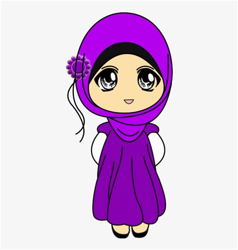 Chibi Clipart Muslimah Download Gambar Kartun Muslimah 380x785 Png