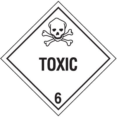 Toxic Hazard Class 6 Material Shipping Labels Emedco
