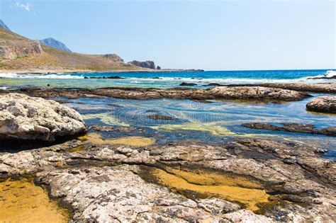 Balos Beach View From Gramvousa Island Crete In Greece