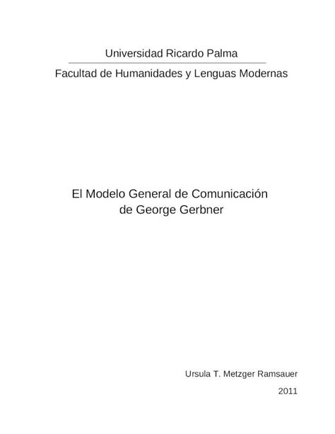 Docx El Modelo General De Comunicaci N De George Gerbner Dokumen Tips