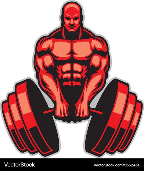 Muscle Man Bodybuilder Royalty Free Vector Image