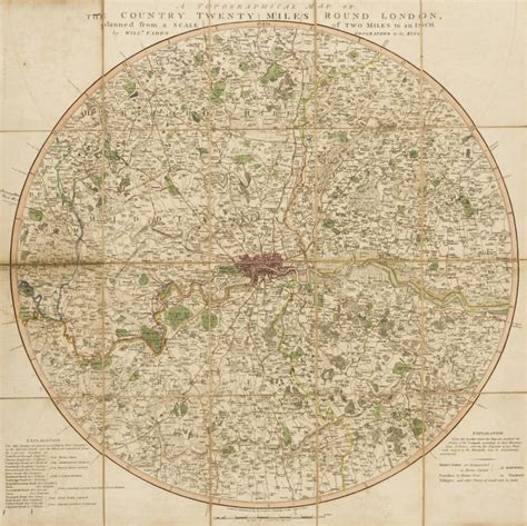 Sold Price London Faden William A Topographical Map Of The Country