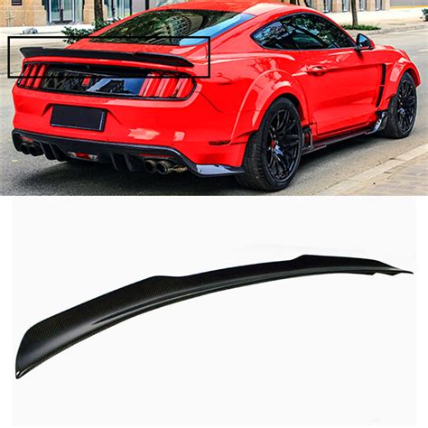 Carbon Fiber Rear Spoiler Trunk Tail Wing For Ford Mustang Gt R My