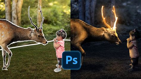 Fantasy Glowing Deer I Photoshop Manipulation I Tutorial I Glow Effect