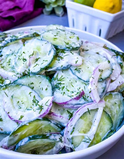 Easy Creamy Cucumber Salad Recipe Video
