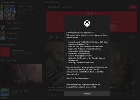 Windows 10 Xbox App Update Mit Neuen Features