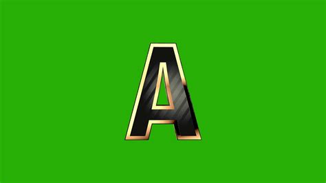 Green Screen 3d Letters A Latin Alphabet Youtube