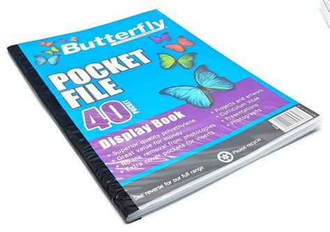 Butterfly A4 Pocket File 40 Page Bpf40 Proto Trading