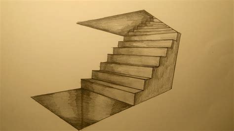 Drawing Stairs In Two Point Perspective Youtube