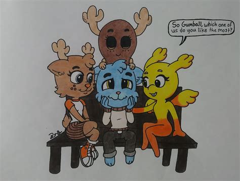 The first day of my senior year back in 2015 was when i originally drew this! Gumball x Penny (x3) by PilloTheStar on DeviantArt