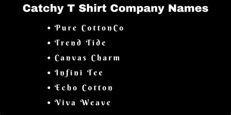 700 T Shirt Company Names Ideas To Get Inspired