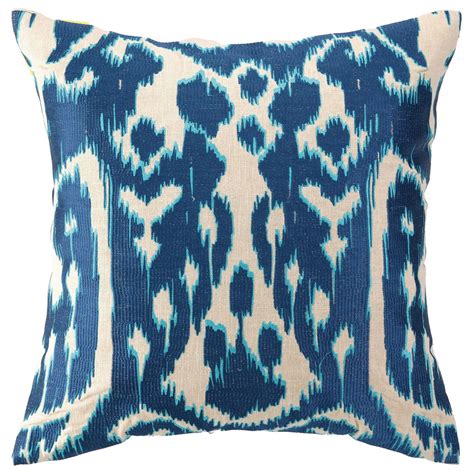 Trina Turk Pillow Embroidered Linen Ojai Blue With Images Designer