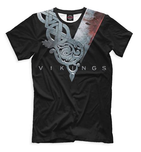 Vikings Tee Hq Print Ragnarr Loðbrók T Shirt Ragnar Lodbrock