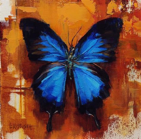 Lindsey Kustusch Oil Painting Butterfly Art Painting Butterfly Art
