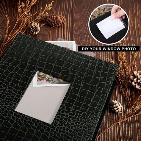 buy ywlake photo album 6x4 slip in croco leather 400 pockets photo albums holds portrait only