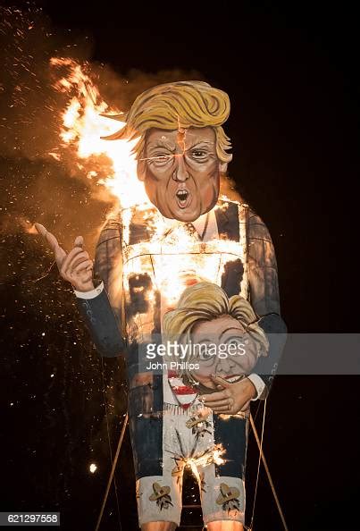 A Donald Trump Effigy Is Burnt At Edenbridge Bonfire Night On News